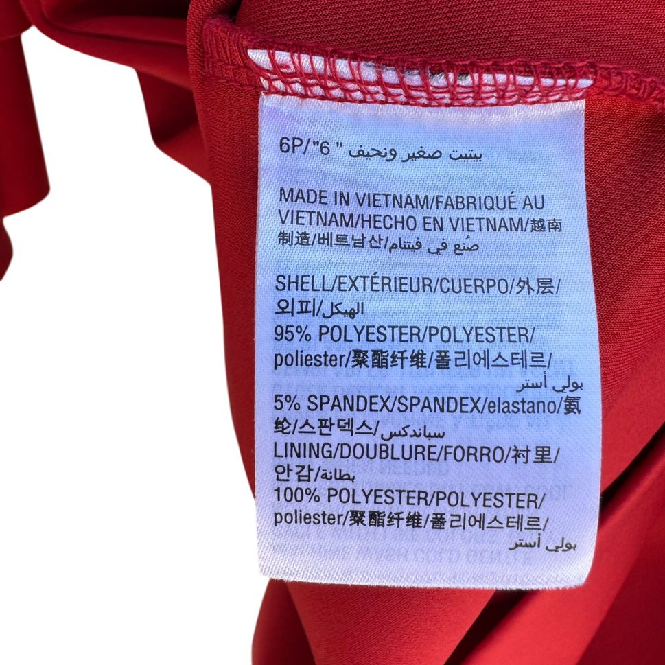 Alfani Red Bell Sleeve Scoop Neck Floral Cutouts Knee-Length Shift Dress 6P