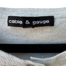 Switch Cable &amp; Gauge Preppy Minimalist Embellished Studded Knit Cardigan Sweater Grey L 2 image