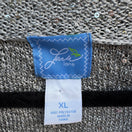 Switch Lark Lane Silver Sequin Cowl Neck Metallic Glam Party Cocktail Knit Sweater XL 2 image