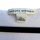 Switch Banana Republic Womens White V-Neck Ruched Knit Tank Top Large 239440-01 Summer 2 image