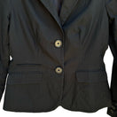 Switch Gap Vintage 90s Cotton Linen Preppy Blazer Jacket Black Tailored Office Womens 2 3 image
