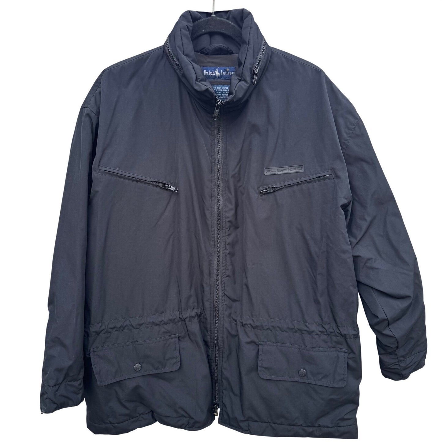 Ralph Lauren RL 2000 Mens Black Thinsulate Utility Jacket Super Microft Size M