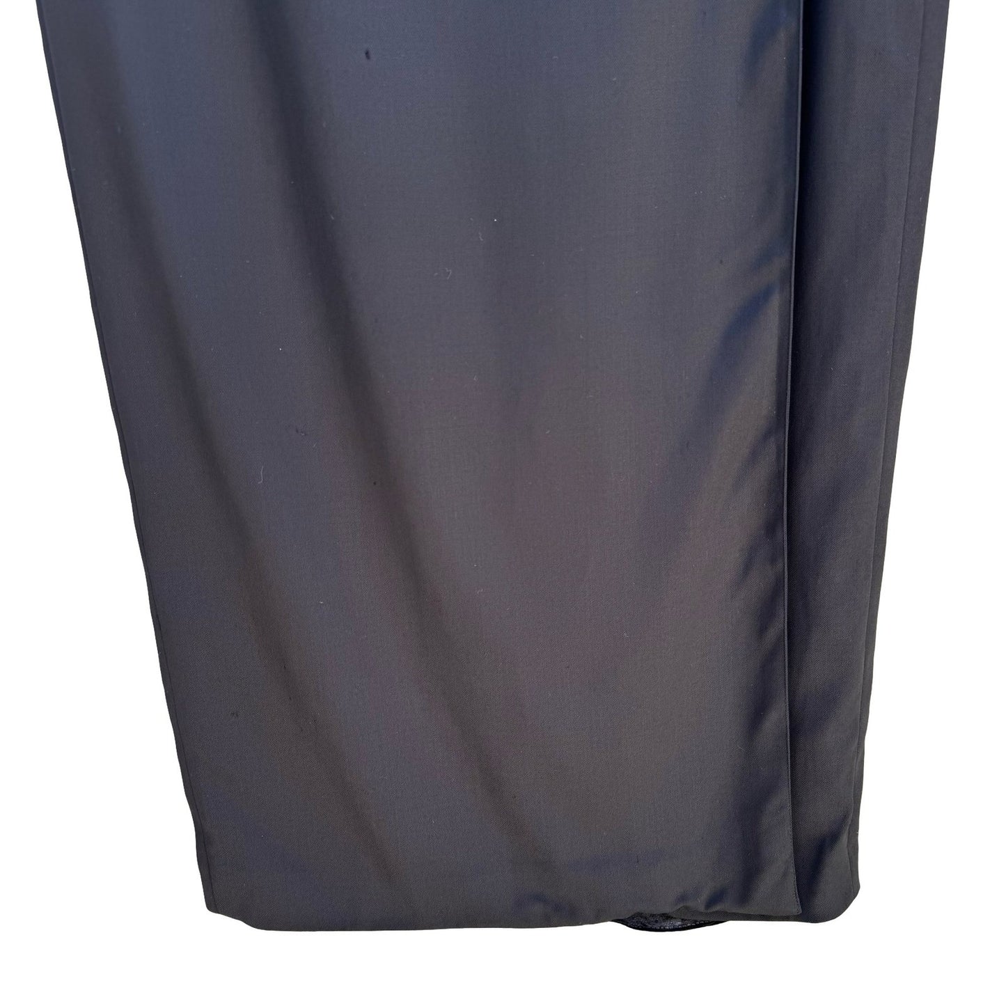 Jean Paul Gaultier Femme Vintage 90s Black Wool Wrap Midi Skirt Designer Archive