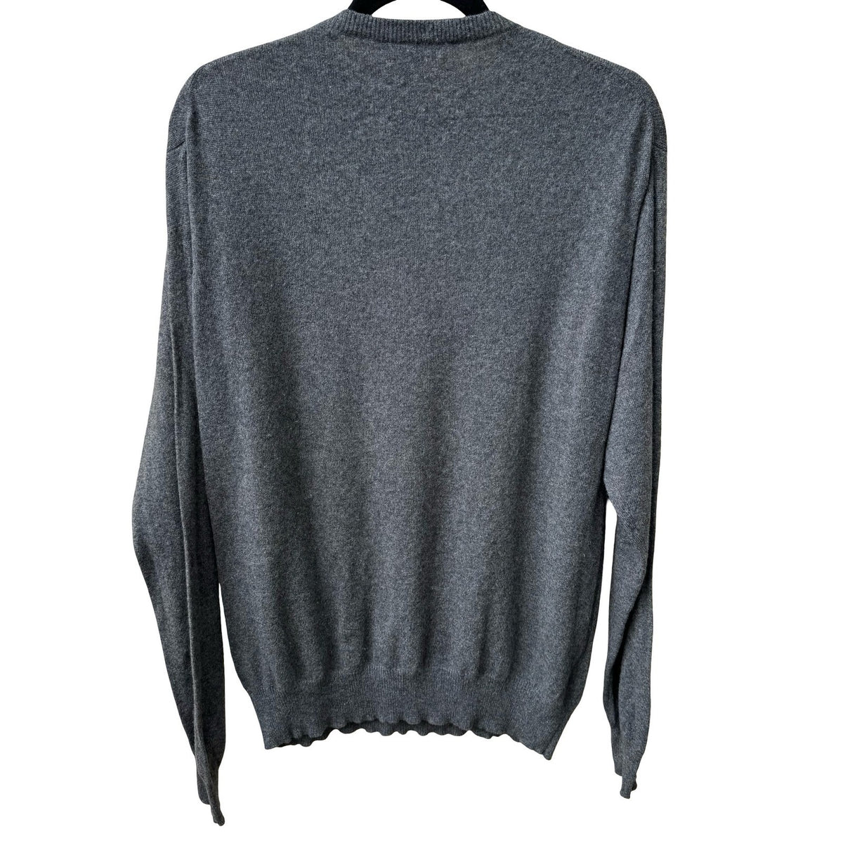 CH Classic 100% Cashmere Quiet Luxury Old Money Preppy Cozy Sweater Mens Gray M