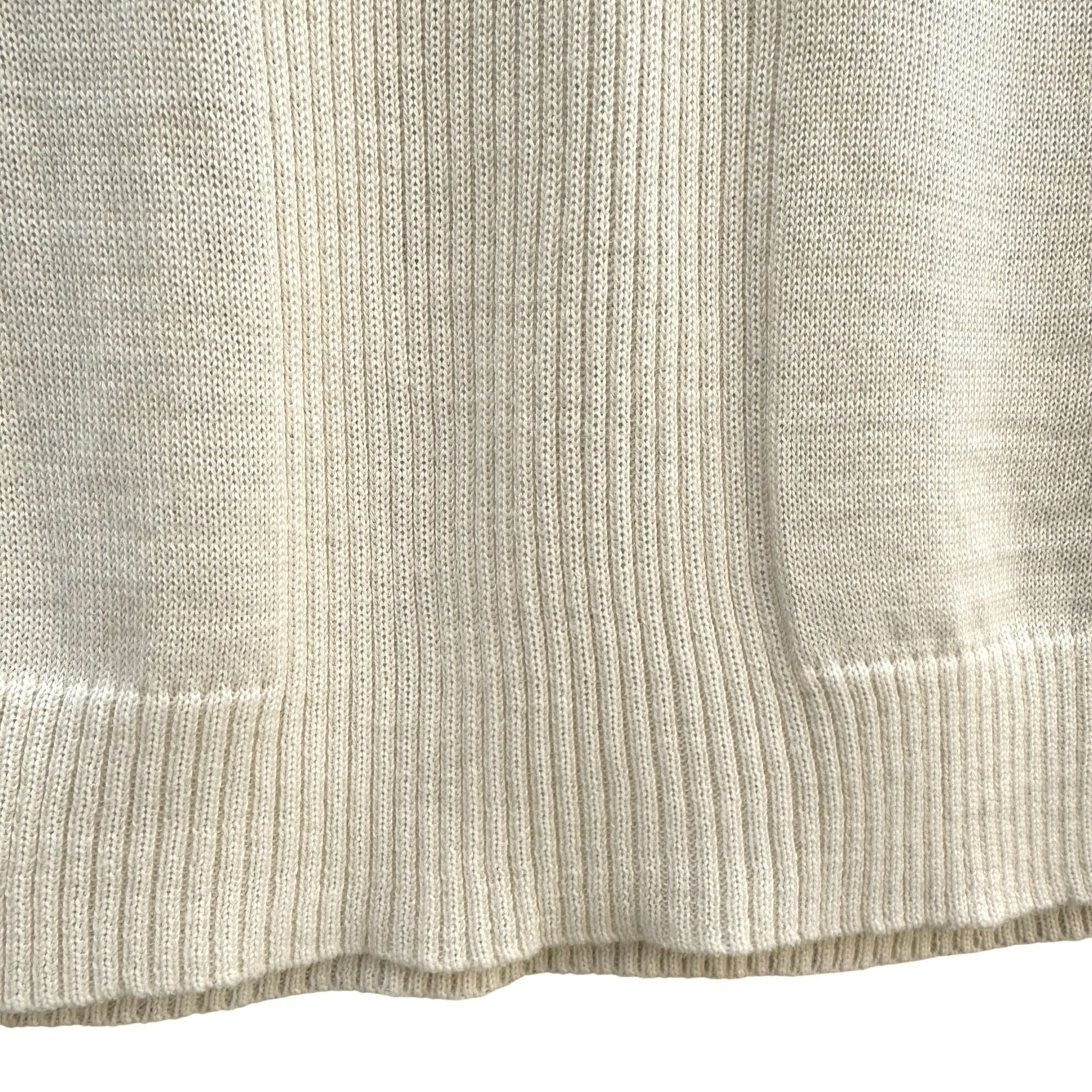 Randolph Duke The Look Cream Ribbed Turtleneck Knit Sweater Wool Blend Lagenlook