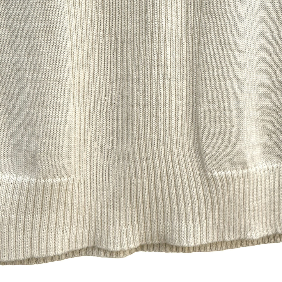 Randolph Duke The Look Cream Ribbed Turtleneck Knit Sweater Wool Blend Lagenlook
