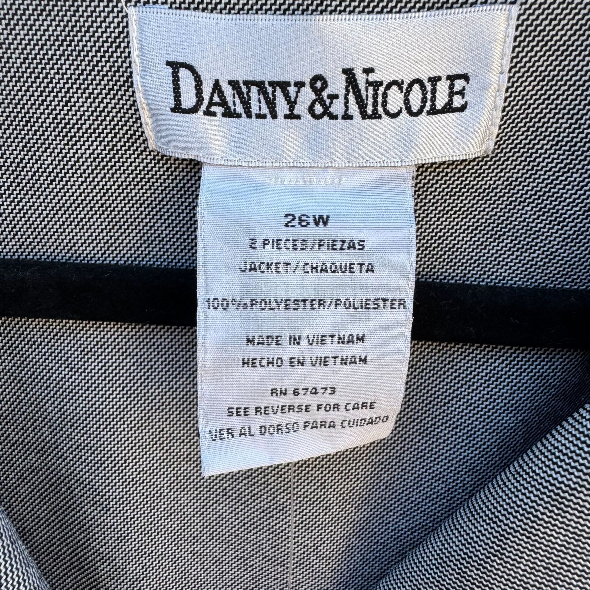 Danny & Nicole Womens Professional 3 Button Single Breasted Blazer Jacket 26W