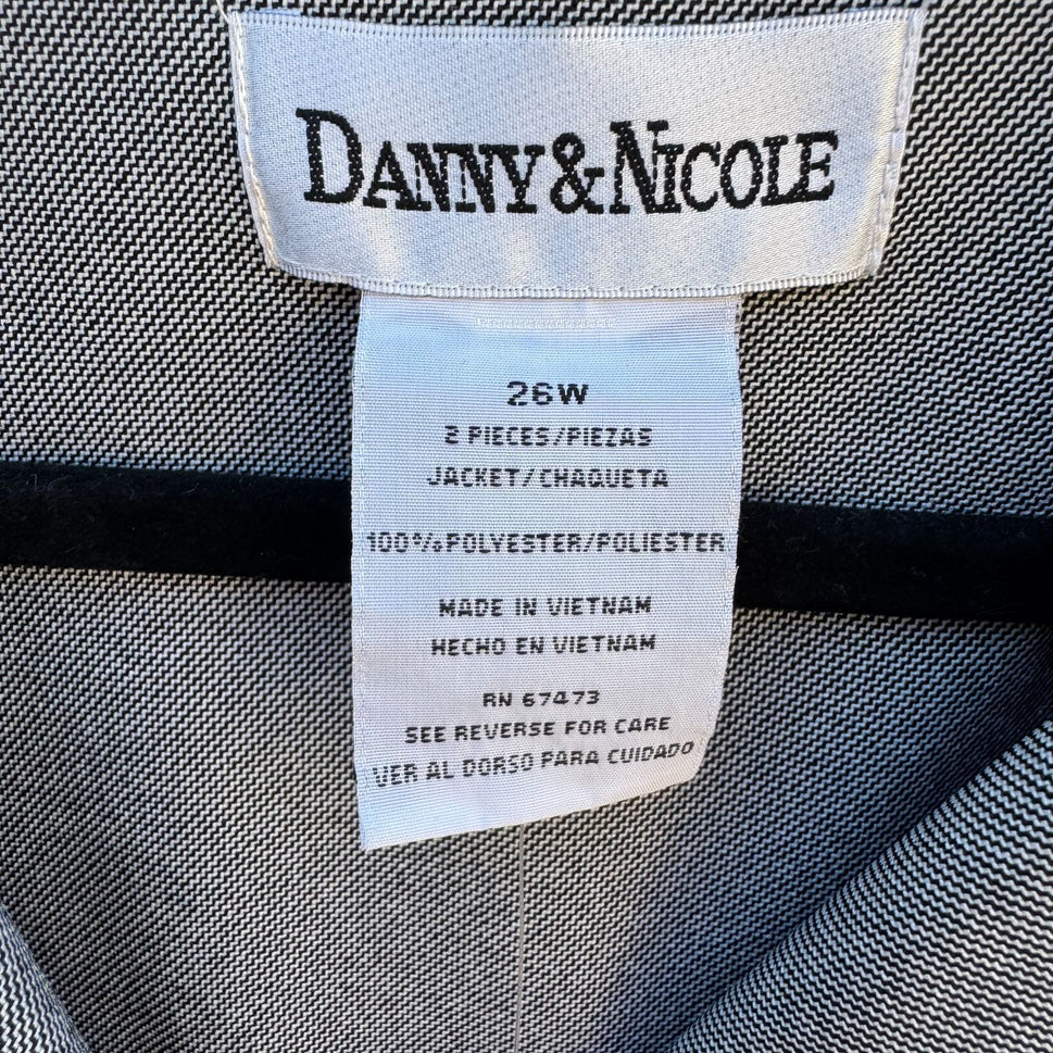 Danny & Nicole Womens Professional 3 Button Single Breasted Blazer Jacket 26W