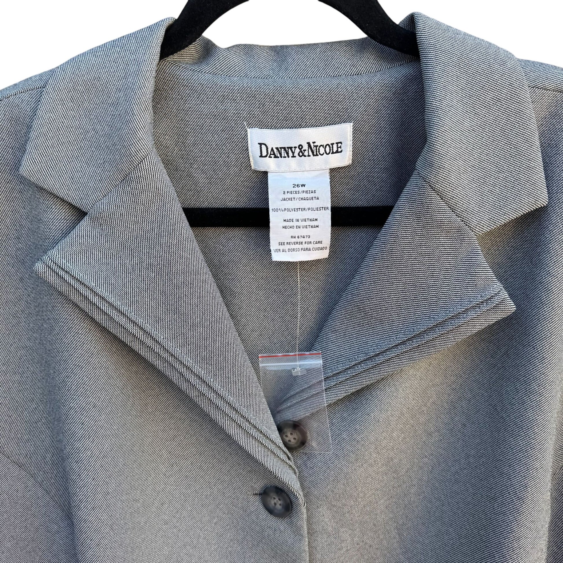 Danny & Nicole Womens Professional 3 Button Single Breasted Blazer Jacket 26W