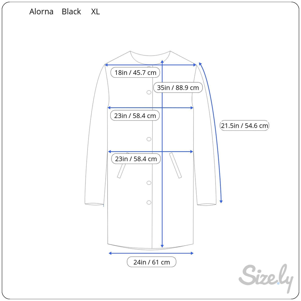 Alorna Vintage 80s 80s Womens Wool Stitched Black Coat Overcoat Minimalist Preppy