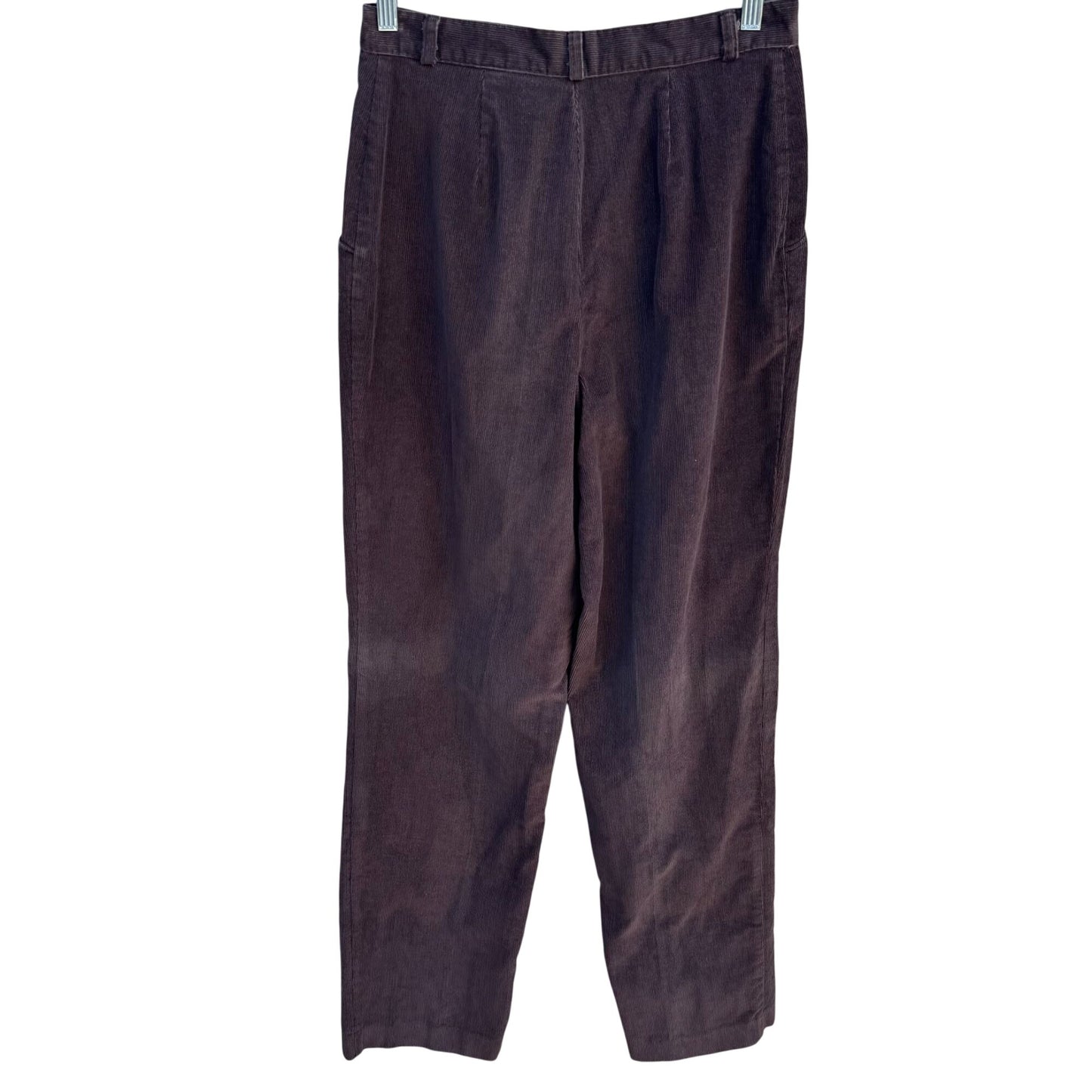 Sears Roebuck & Co Vintage 70s Brown Corduroy Pants Womens Tall Straight Leg 29