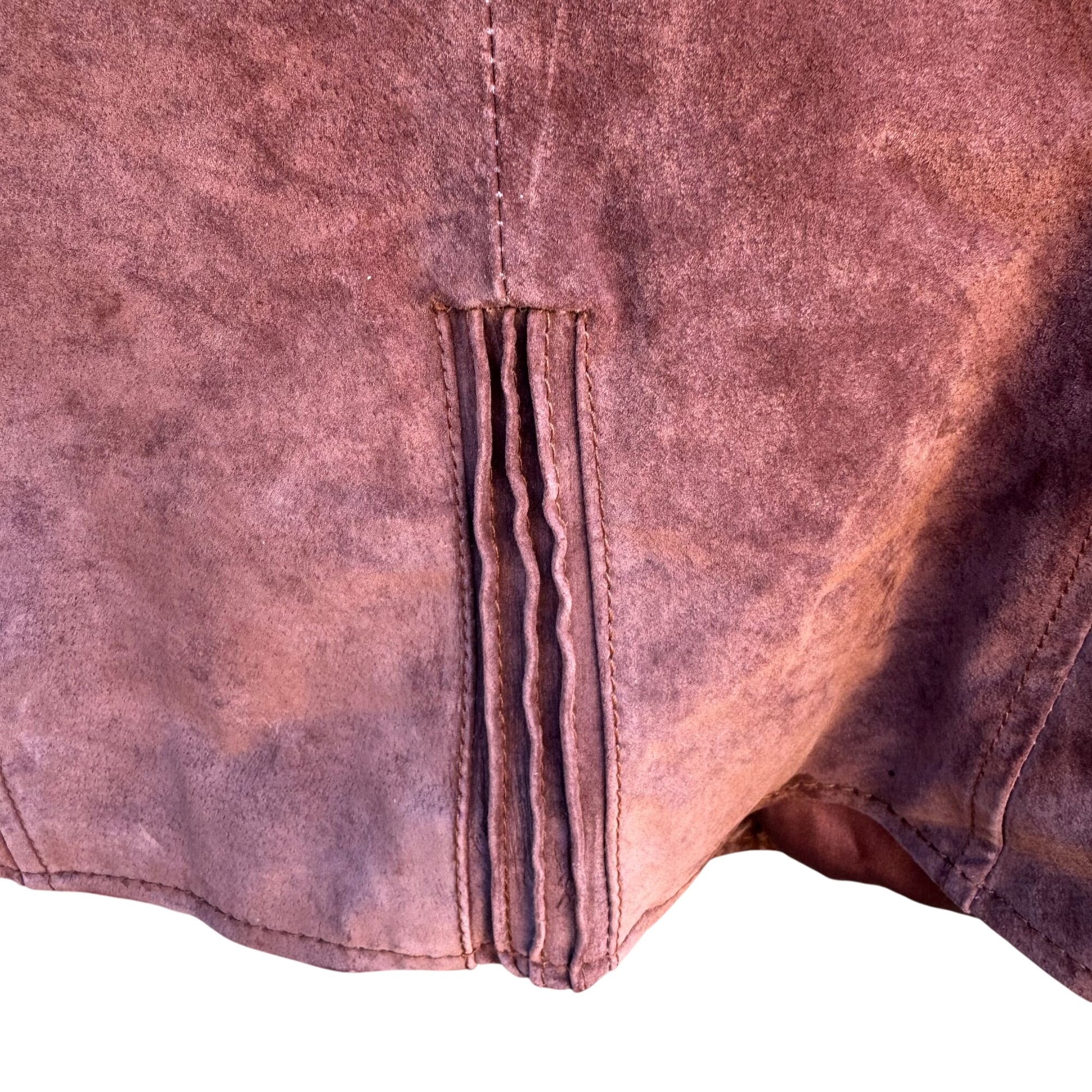 Terry Lewis Vintage Leather Suede Blazer Jacket Rust Brown Western Womens S