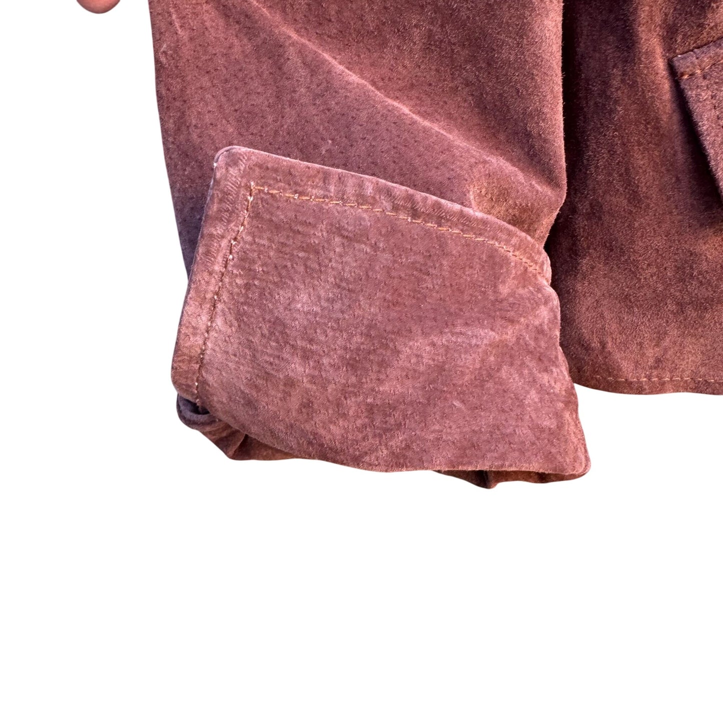 Terry Lewis Vintage Leather Suede Blazer Jacket Rust Brown Western Womens S