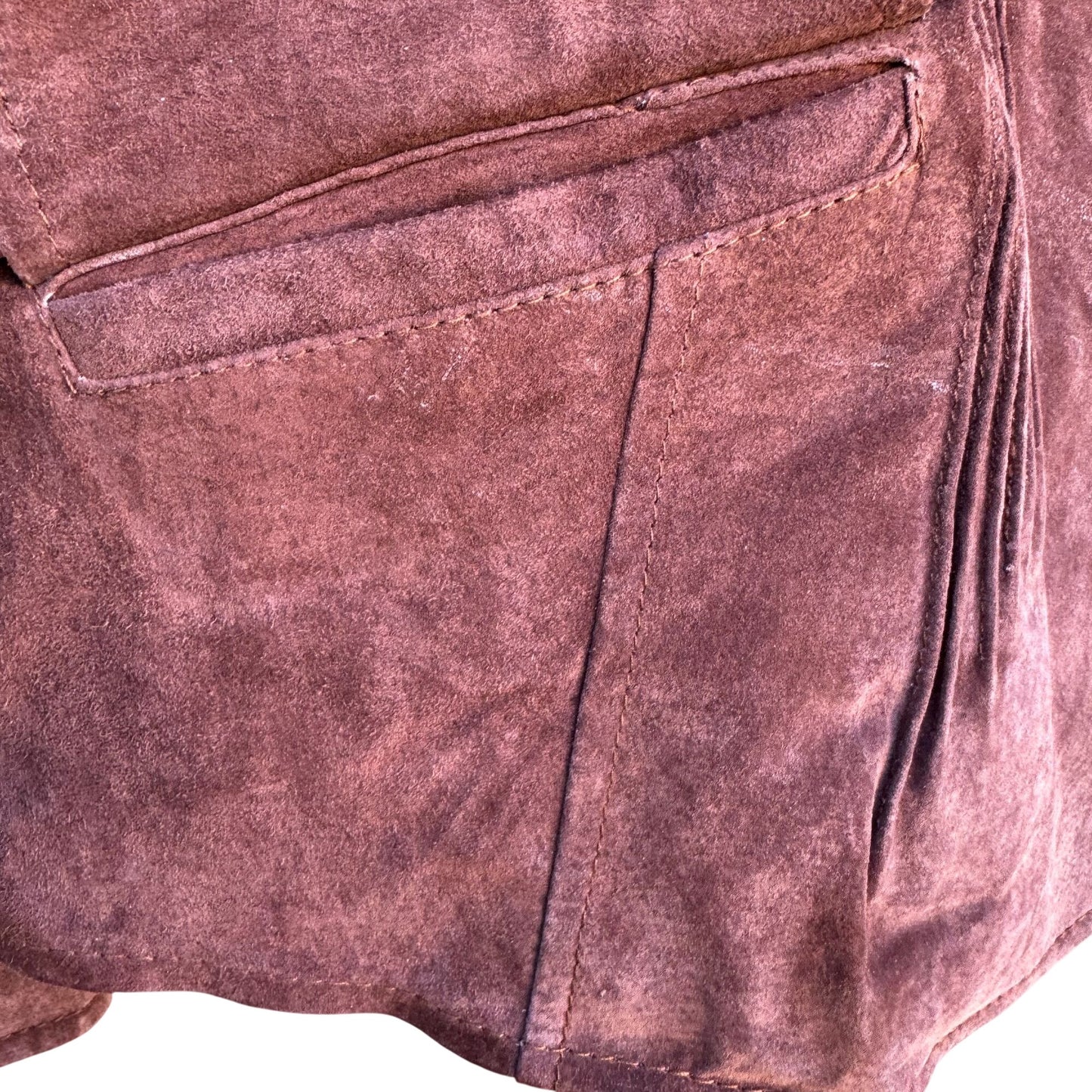 Terry Lewis Vintage Leather Suede Blazer Jacket Rust Brown Western Womens S