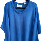 Switch Croquet Club Vintage Womens Blue Oversized 3/4 Sleeve Pullover Knit Sweater Dress 2 image