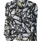 Switch Diane von Furstenberg Y2K Silk Witchy Sheer Minimalist Bell Sleeve Blouse 4 3 image