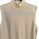 Switch DG2 Diane Gilman Womens Mock Neck Sleeveless Sweater Shell Cream Medium NEW 3 image