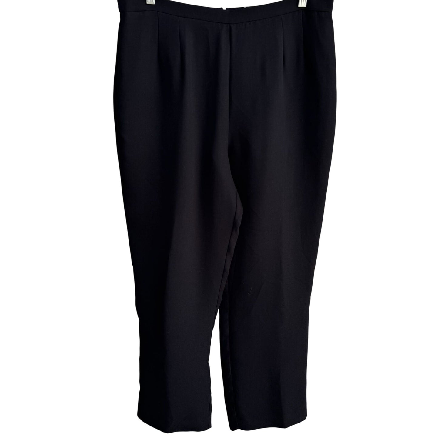 Coldwater Creek Womens High-Waisted Black Pleat Back Zipper Dress Pants Trousers