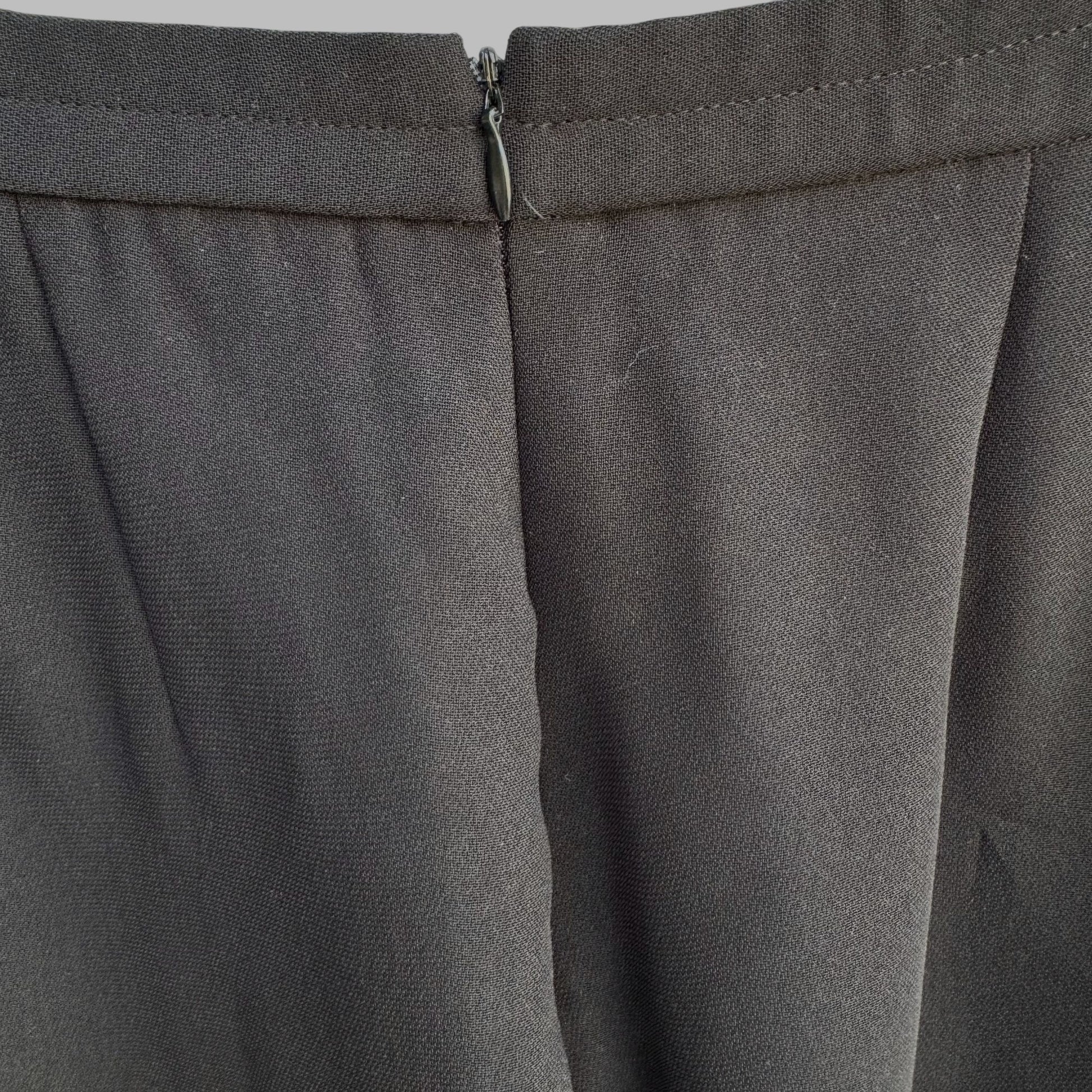 Coldwater Creek Womens High-Waisted Black Pleat Back Zipper Dress Pants Trousers