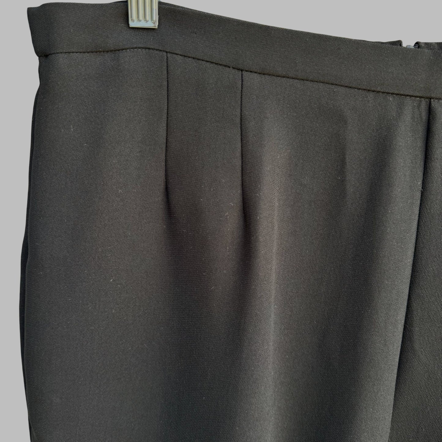 Coldwater Creek Womens High-Waisted Black Pleat Back Zipper Dress Pants Trousers