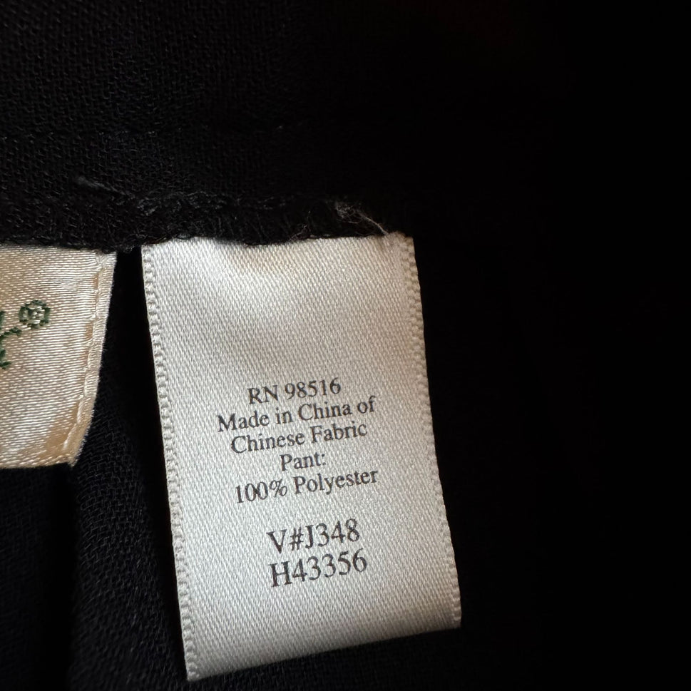 Coldwater Creek Womens High-Waisted Black Pleat Back Zipper Dress Pants Trousers