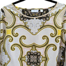 Switch New York &amp; Company Womens Paisley Pattern 3/4 Sleeves Split Back Blouse Top S 2 image