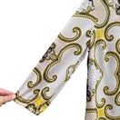 Switch New York &amp; Company Womens Paisley Pattern 3/4 Sleeves Split Back Blouse Top S 3 image