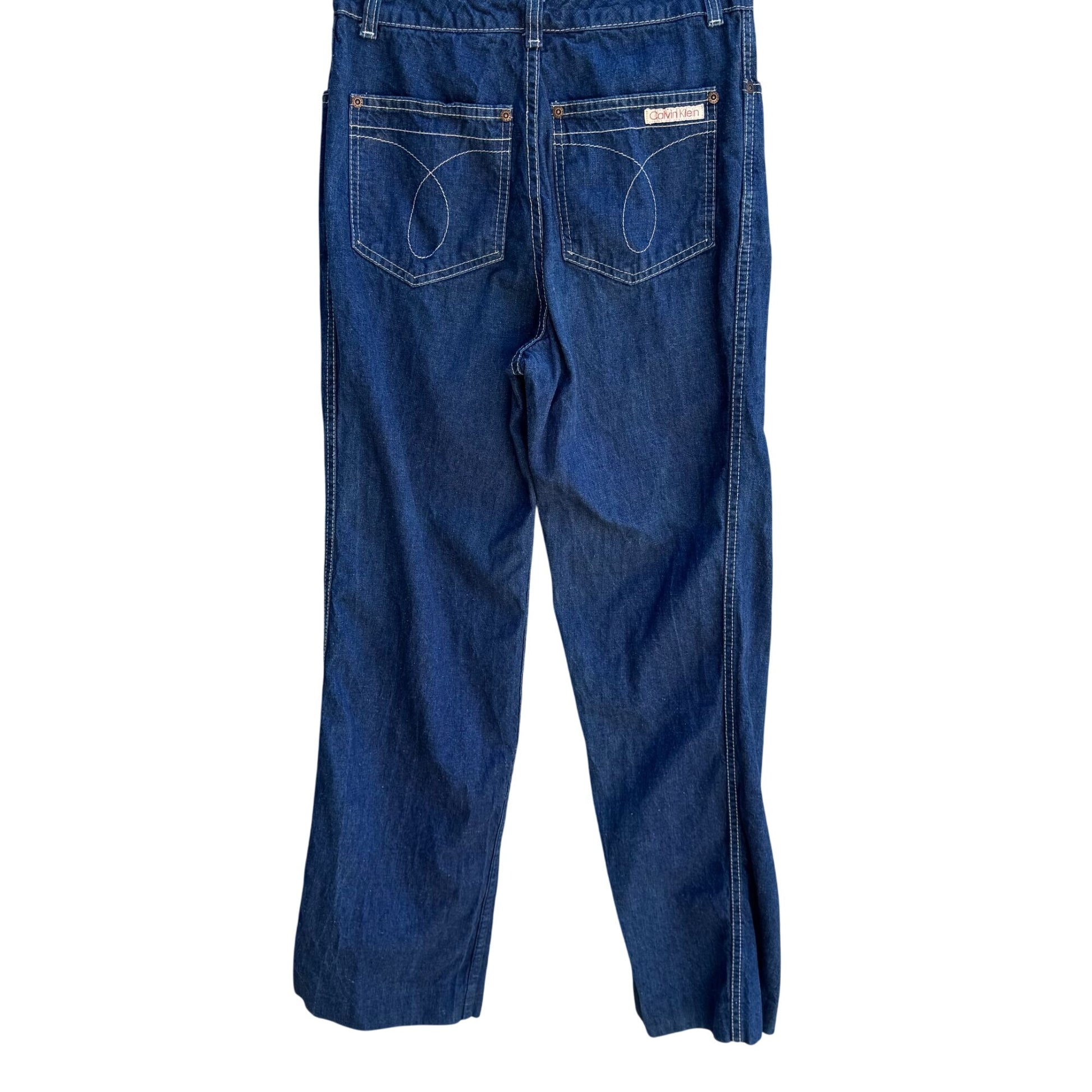 Calvin Klein Vintage 70s 80s Womens High-Waisted Blue Denim Straight Leg Jeans