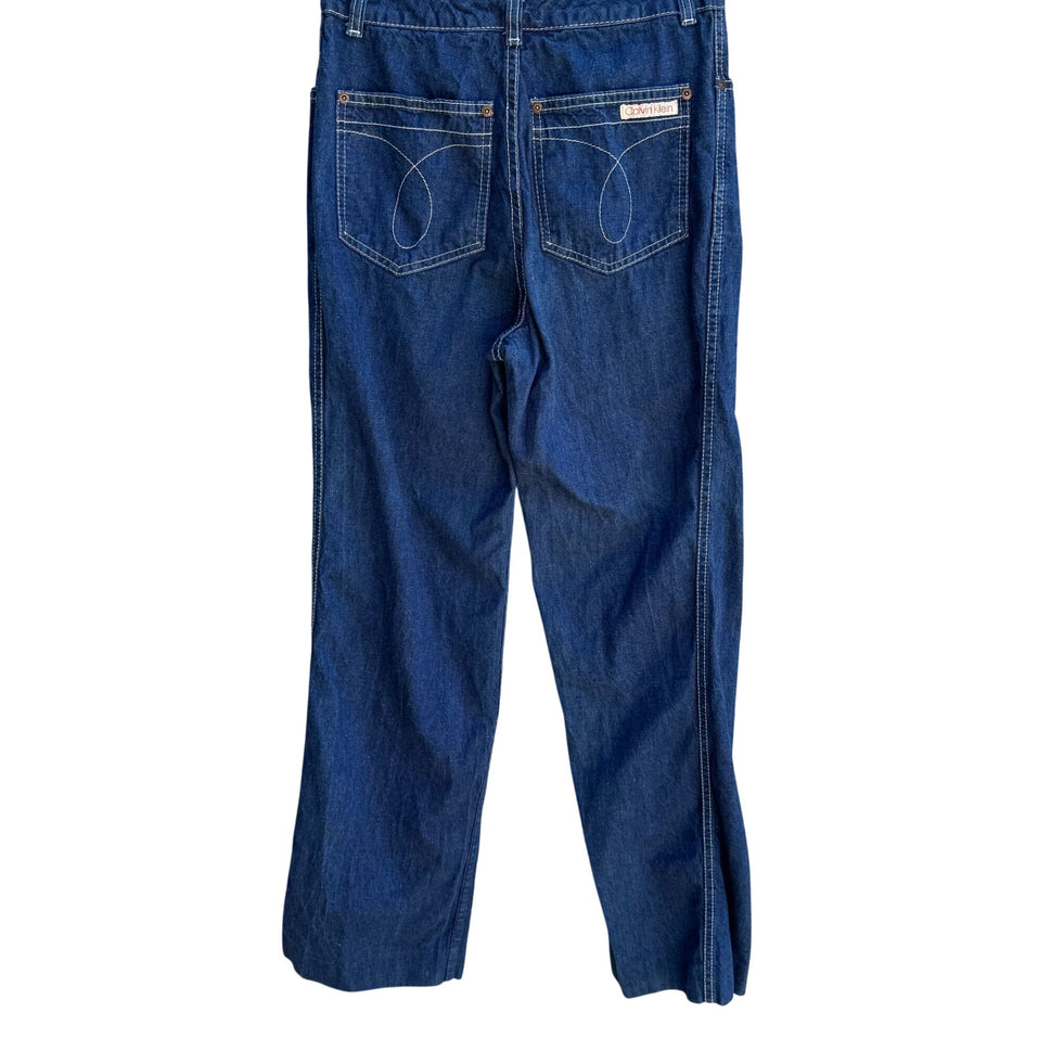 Calvin Klein Vintage 70s 80s Womens High-Waisted Blue Denim Straight Leg Jeans