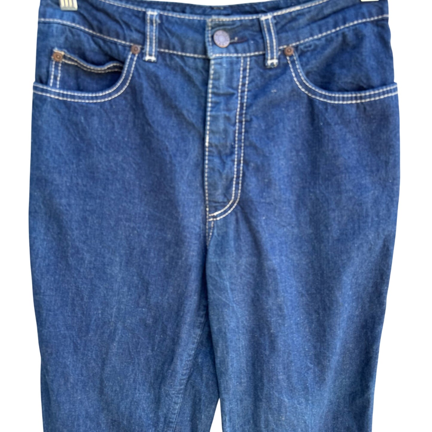 Calvin Klein Vintage 70s 80s Womens High-Waisted Blue Denim Straight Leg Jeans