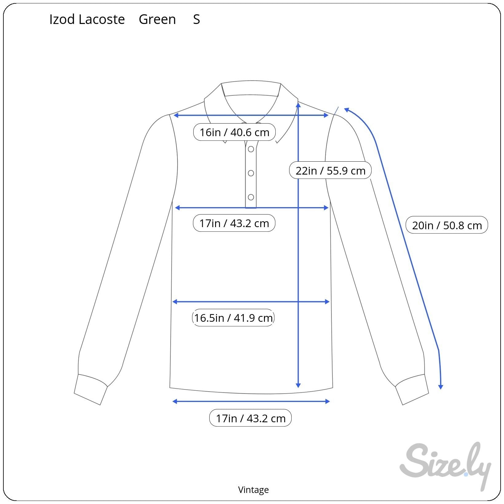 Izod Lacoste Vintage Green Preppy Golf Long Sleeve Polo Rugby Shirt Small