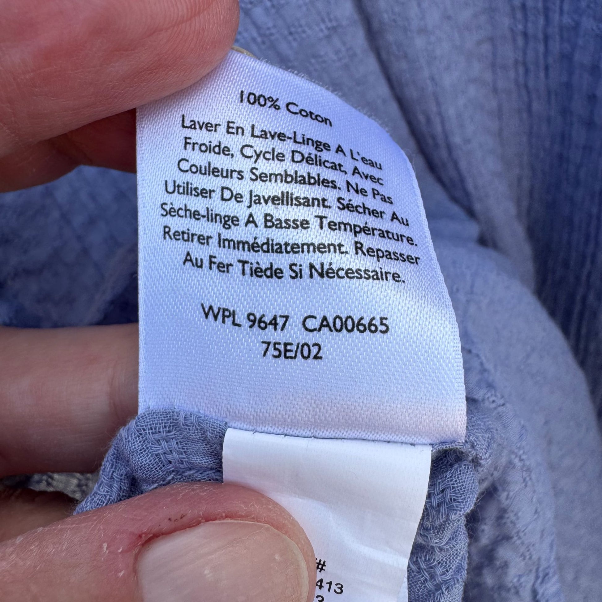 Eddie Bauer Womens Textured Linen Blue Button-Down Roll Tab Sleeve Shirt XXL