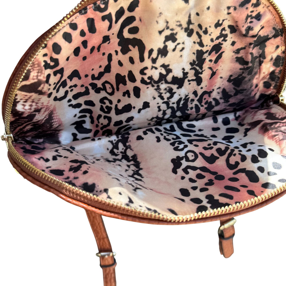 Sharif Black Brown Textured Leather Crossbody Shoulder Bag Wristlet Handbag New