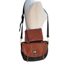 Switch Sharif Black Brown Textured Leather Crossbody Shoulder Bag Wristlet Handbag New 3 image