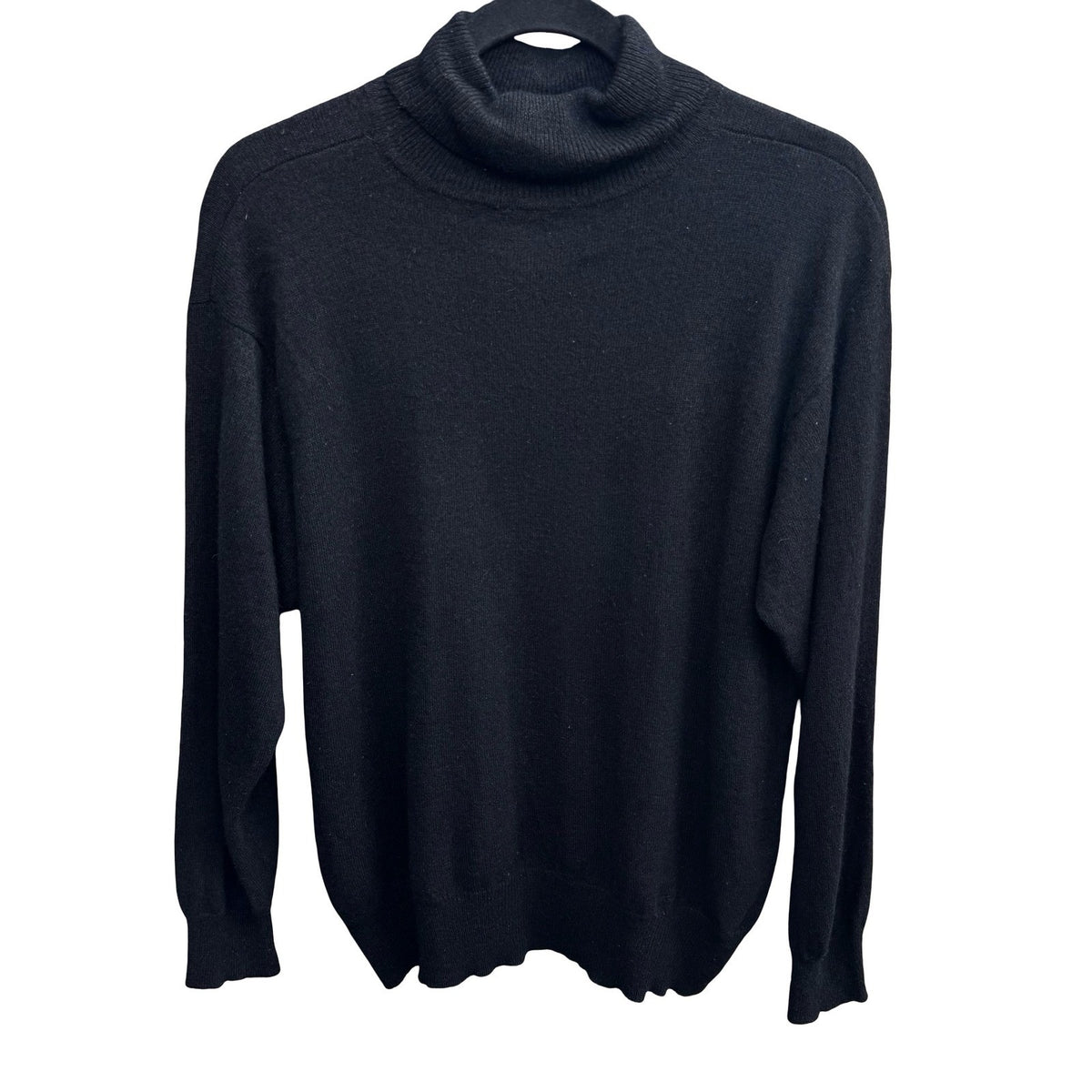 Courtenay Vintage Cashmere Cotton Blend Minimalist Preppy Turtleneck Sweater M