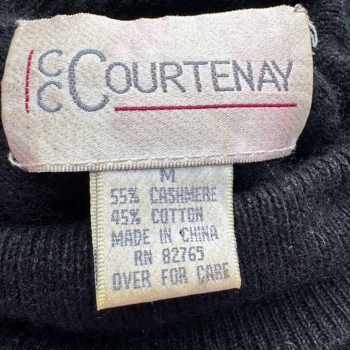 Courtenay Vintage Cashmere Cotton Blend Minimalist Preppy Turtleneck Sweater M