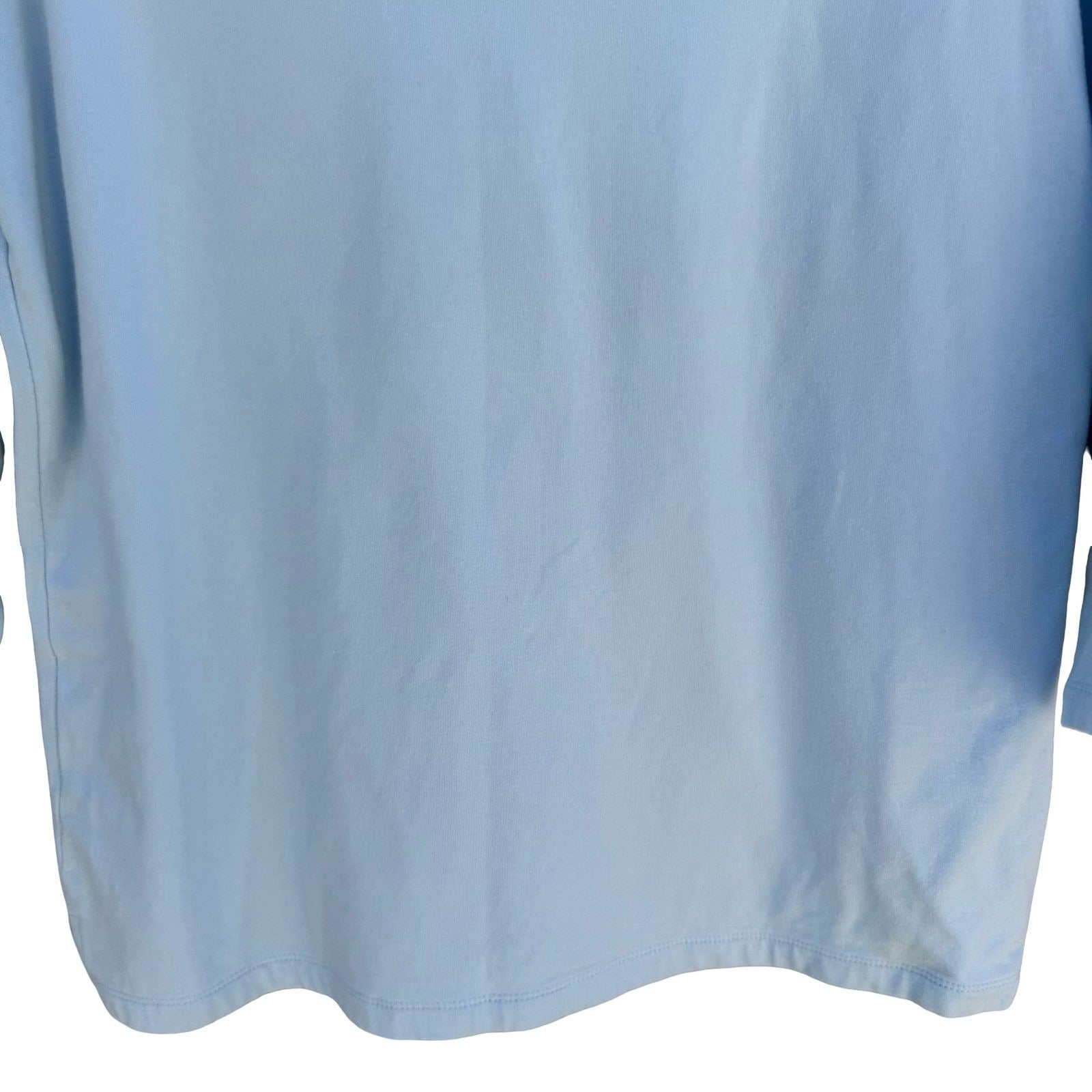 Sutton Studio V-Neck 3/4 Sleeve Minimalist Layering Top Womens Pastel Blue XL