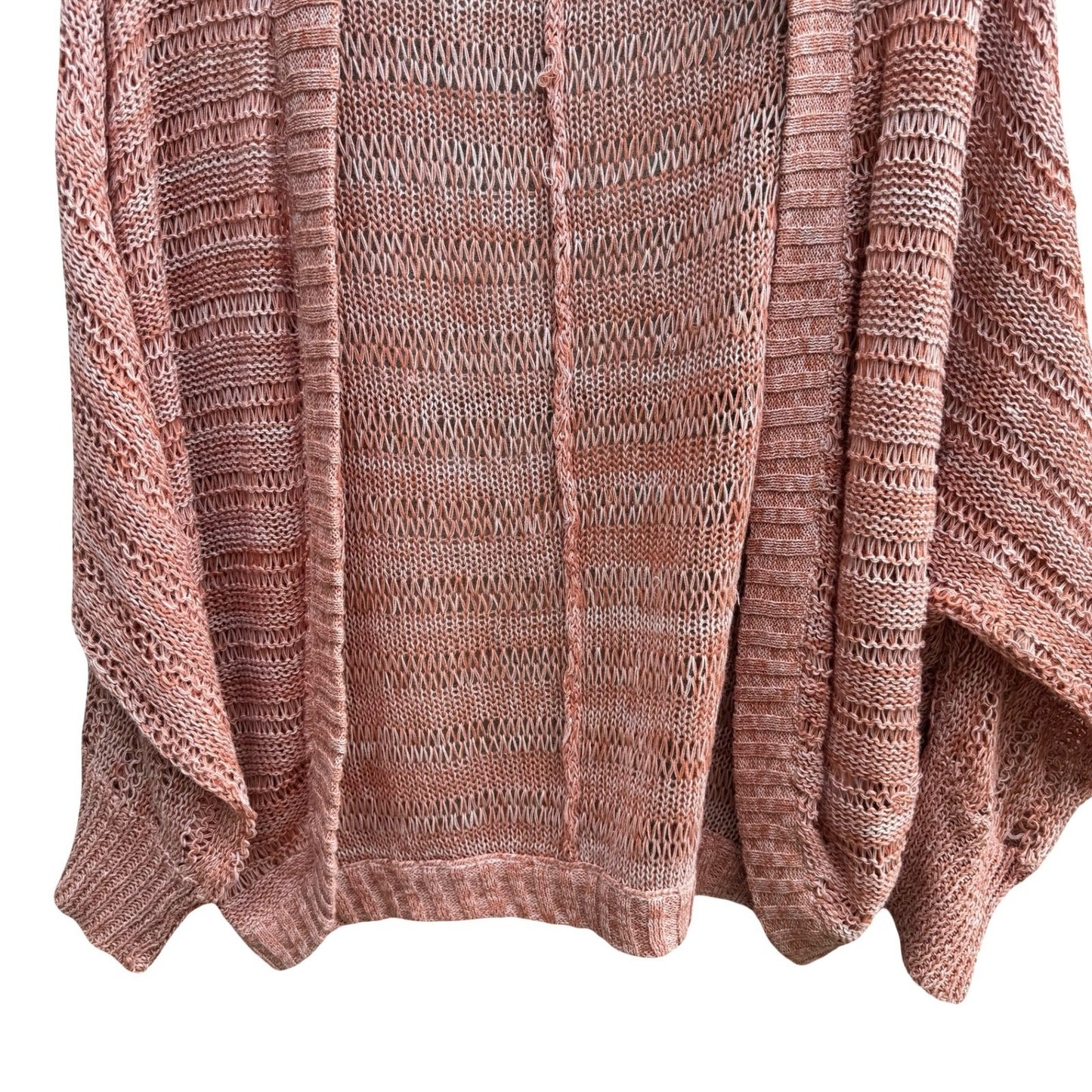 Costa Blanca Boho Coastal Beachy Airy Open Knit Batwing Cardigan Sweater Women M