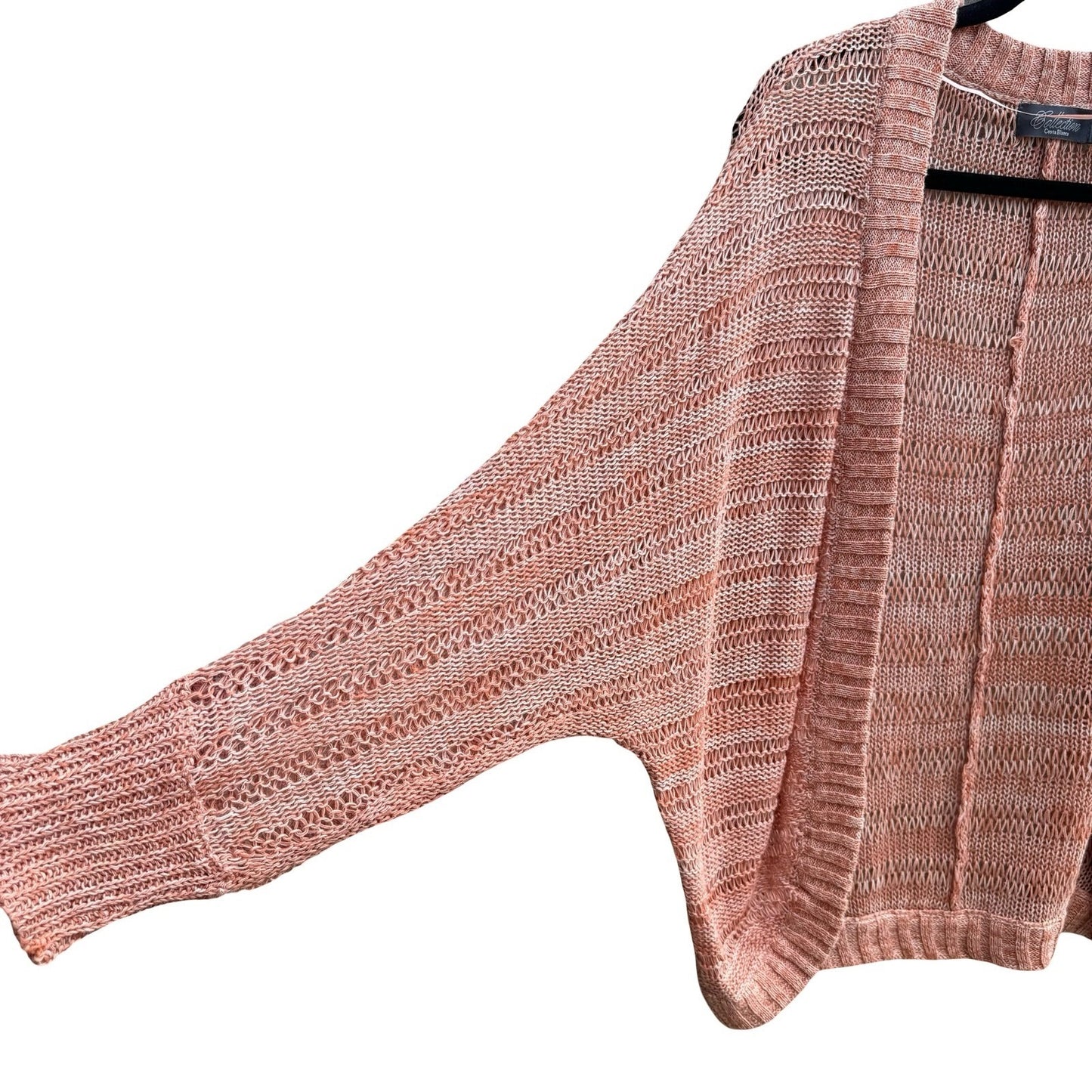 Costa Blanca Boho Coastal Beachy Airy Open Knit Batwing Cardigan Sweater Women M