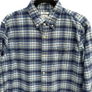 Switch Gap Mens Y2K Grunge Indie Outdoor Plaid Blue White Flannel Button Up Shirt Med 2 image