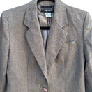 Switch Nordstrom Point Of View Vintage Womens Brown Single Breasted Wool Blazer Jacket 4 2 image