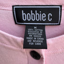 Switch Bobbie C Womens Pink Embroidered Cat Paw Print Cotton Cardigan &amp; Tank Set New M 3 image