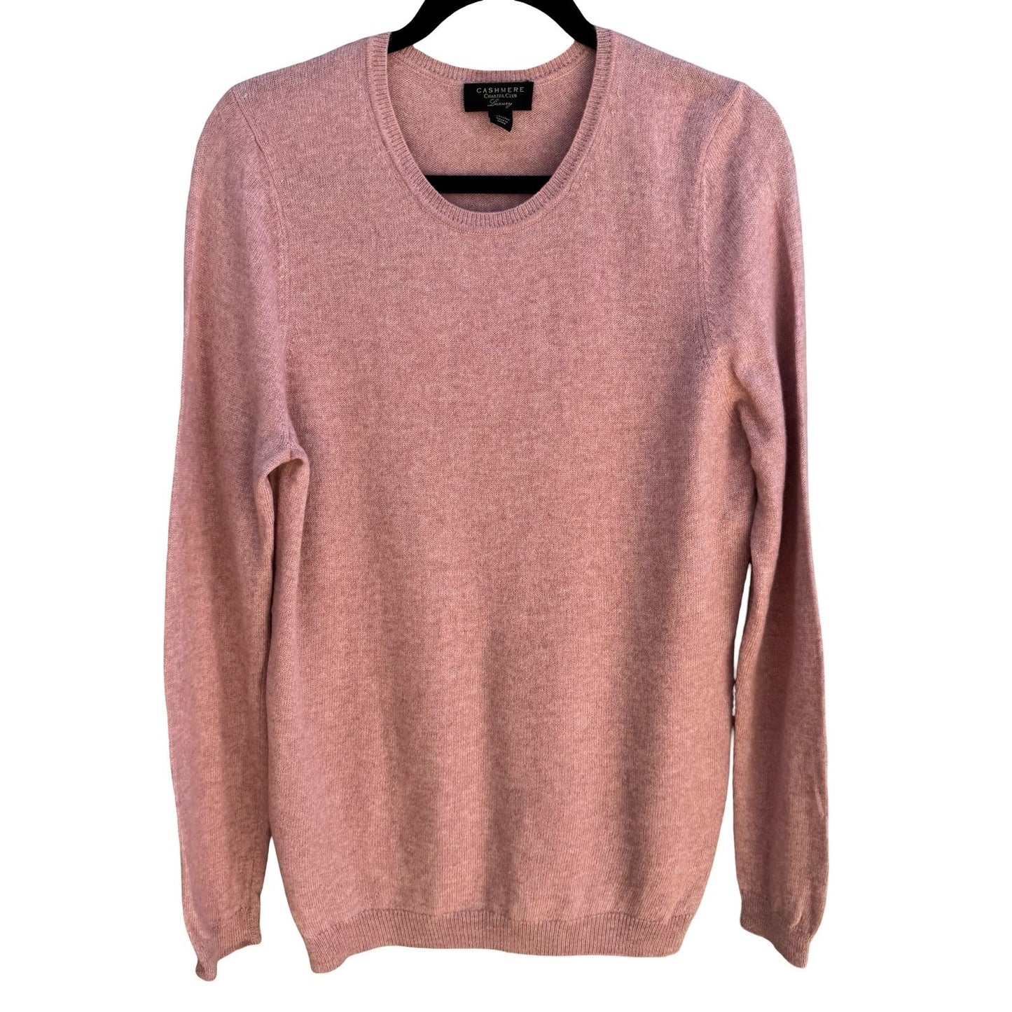 Charter Club Luxury Cashmere Sweater Quiet Luxury Old Money Soft Girl Pink L