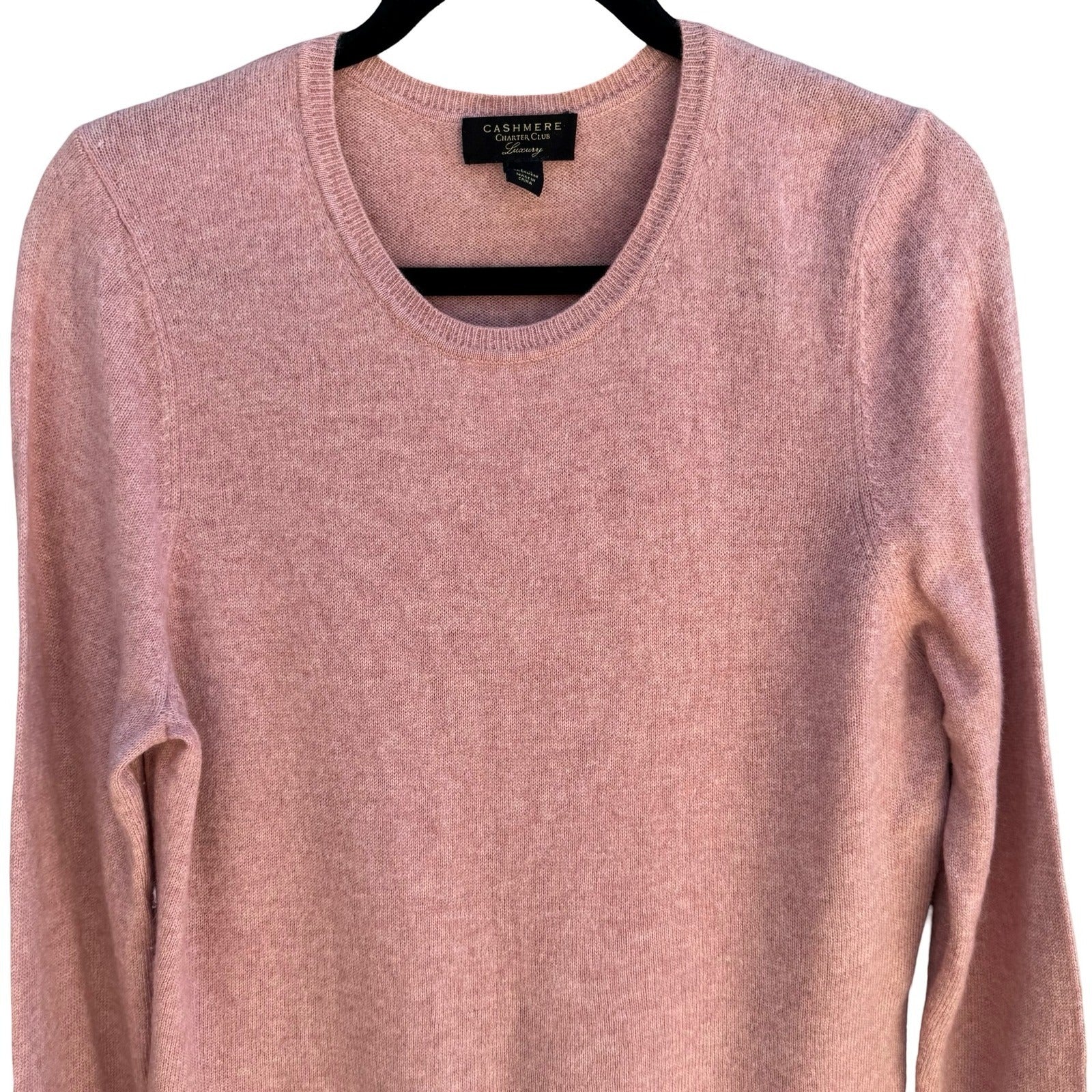 Charter Club Luxury Cashmere Sweater Quiet Luxury Old Money Soft Girl Pink L