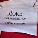 Switch Tooke Fiona Beckett Vintage 90s Minimalist Red Cotton Pencil Skirt XS Archival 2 image