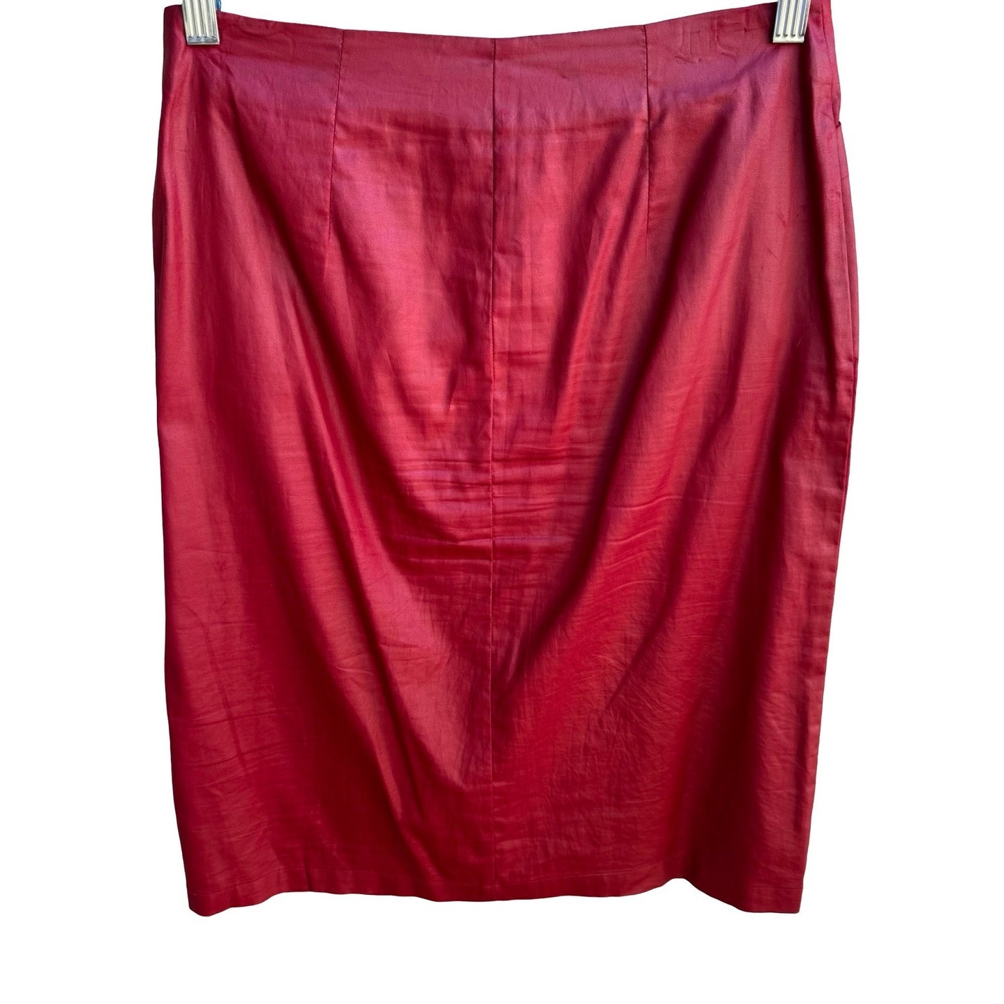 Tooke Fiona Beckett Vintage 90s Minimalist Red Cotton Pencil Skirt XS Archival