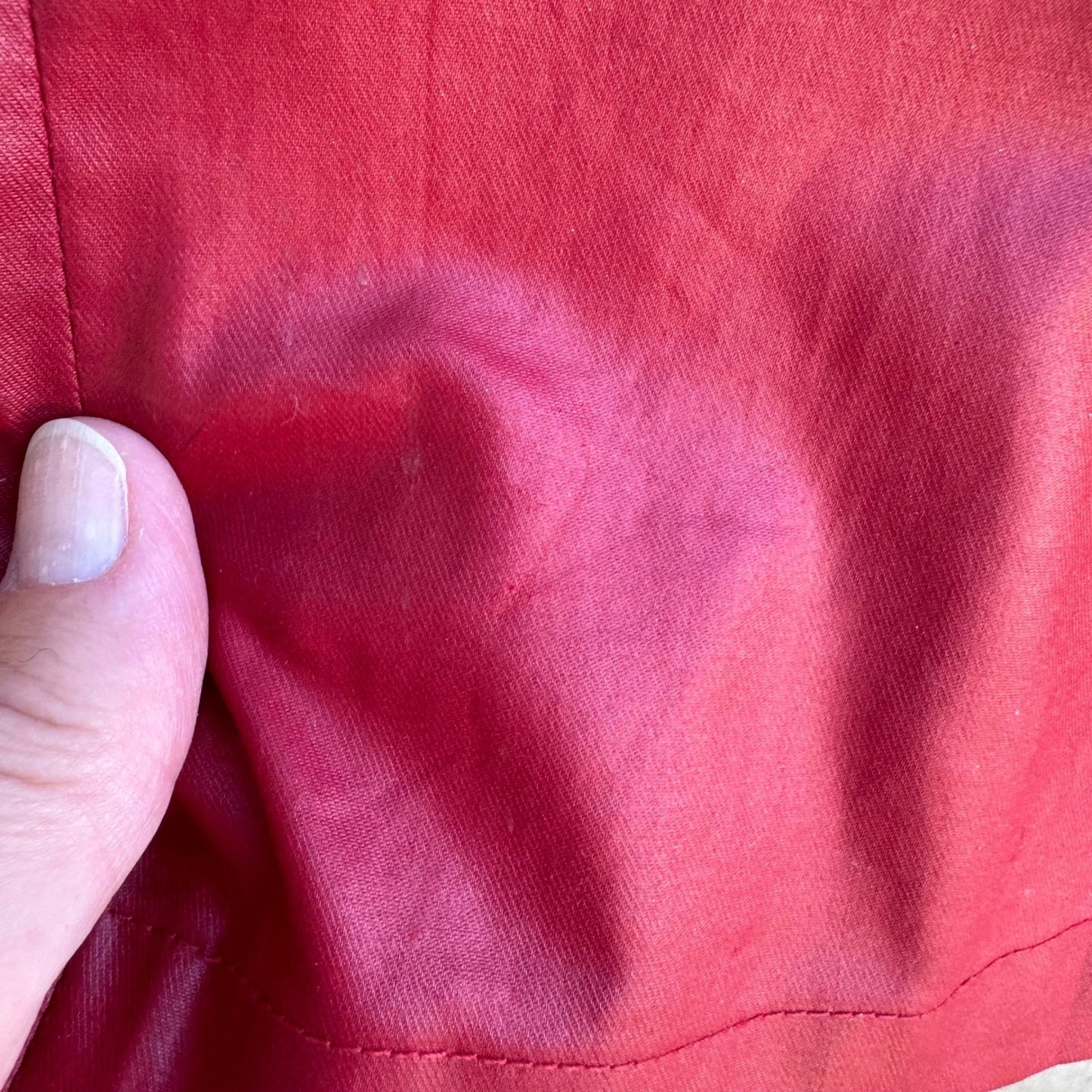 Tooke Fiona Beckett Vintage 90s Minimalist Red Cotton Pencil Skirt XS Archival