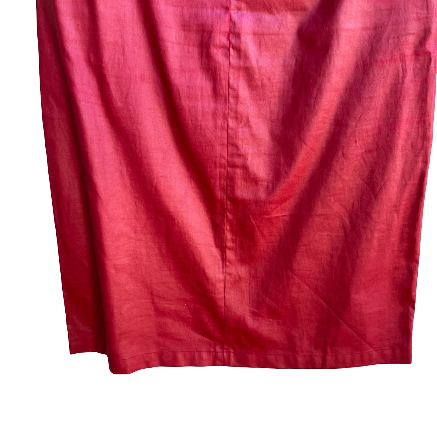 Tooke Fiona Beckett Vintage 90s Minimalist Red Cotton Pencil Skirt XS Archival