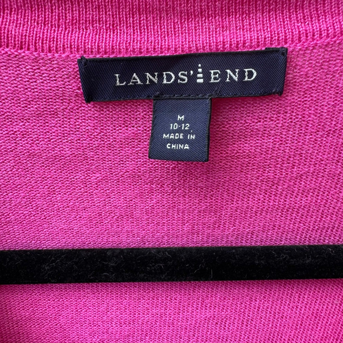 Lands End 100% Cashmere Barbiecore Preppy Soft Girl V-Neck Sweater Womens Pink M