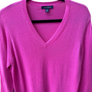 Switch Lands End 100% Cashmere Barbiecore Preppy Soft Girl V-Neck Sweater Womens Pink M 3 image